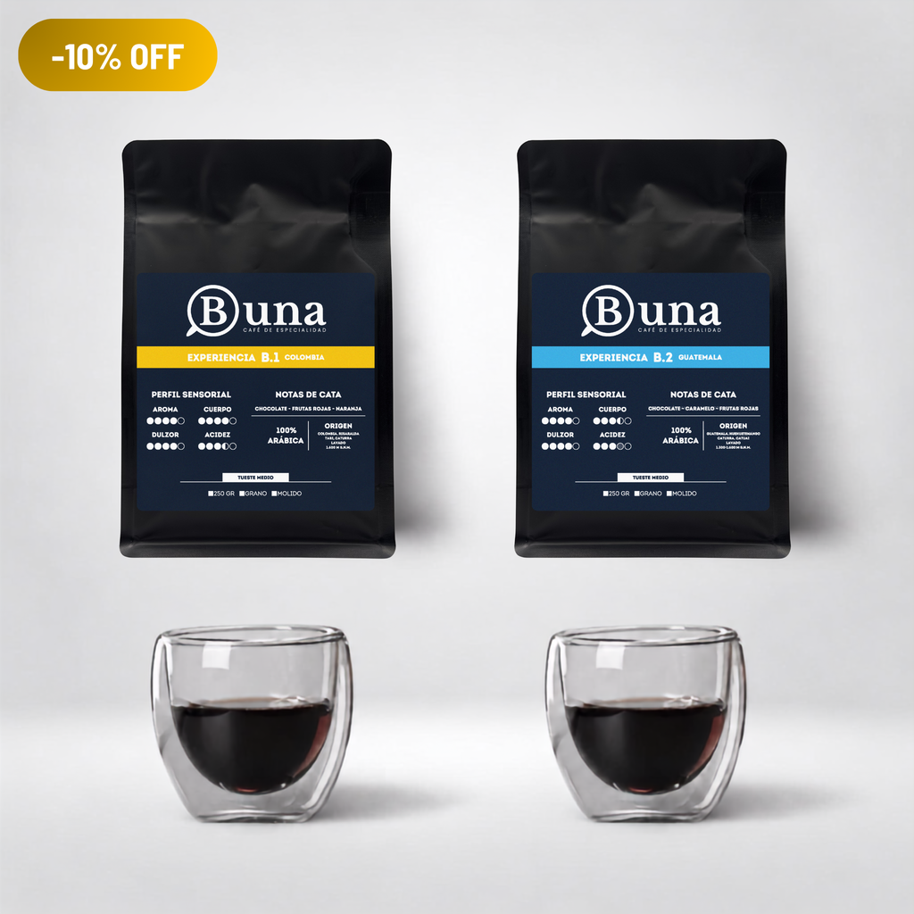 Pack Colombia 250 gr + Guatemala 250 gr + 2 Tazas Espresso